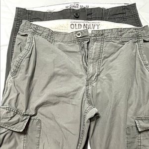Old Navy broken-in khaki 32x32 and khaki Cargo